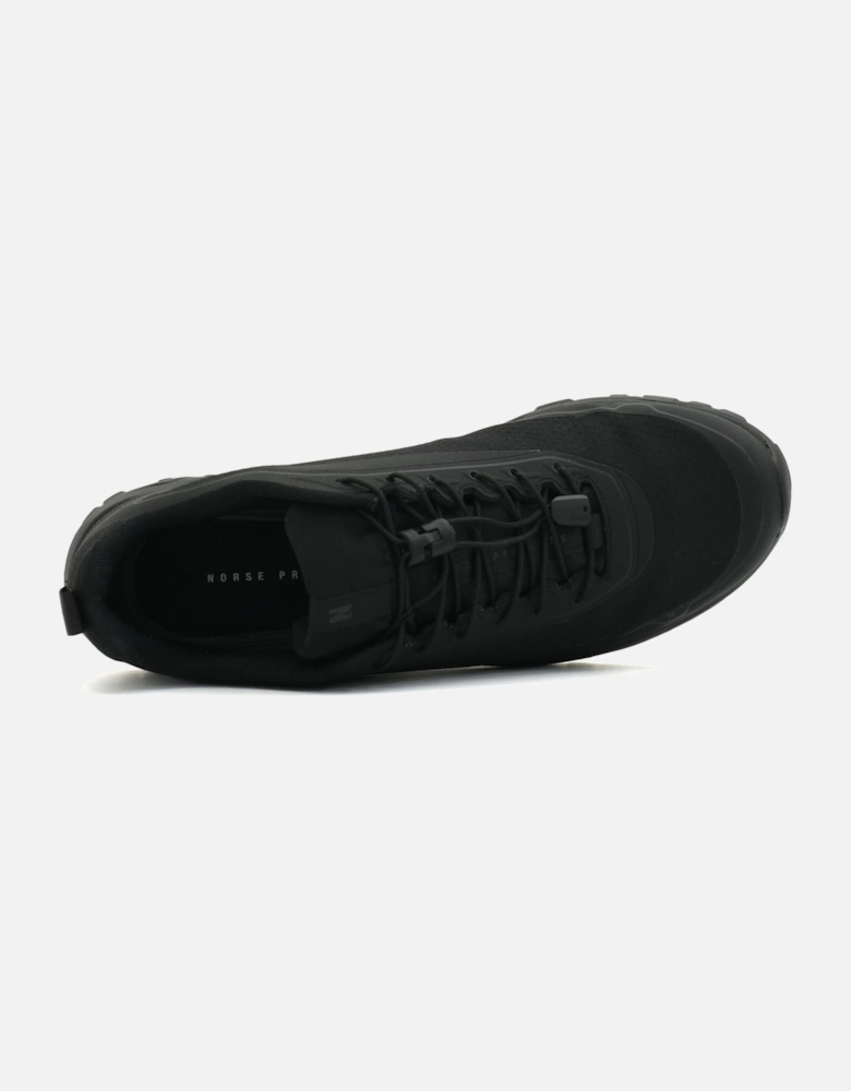 Lace Up Runner Black Trainer