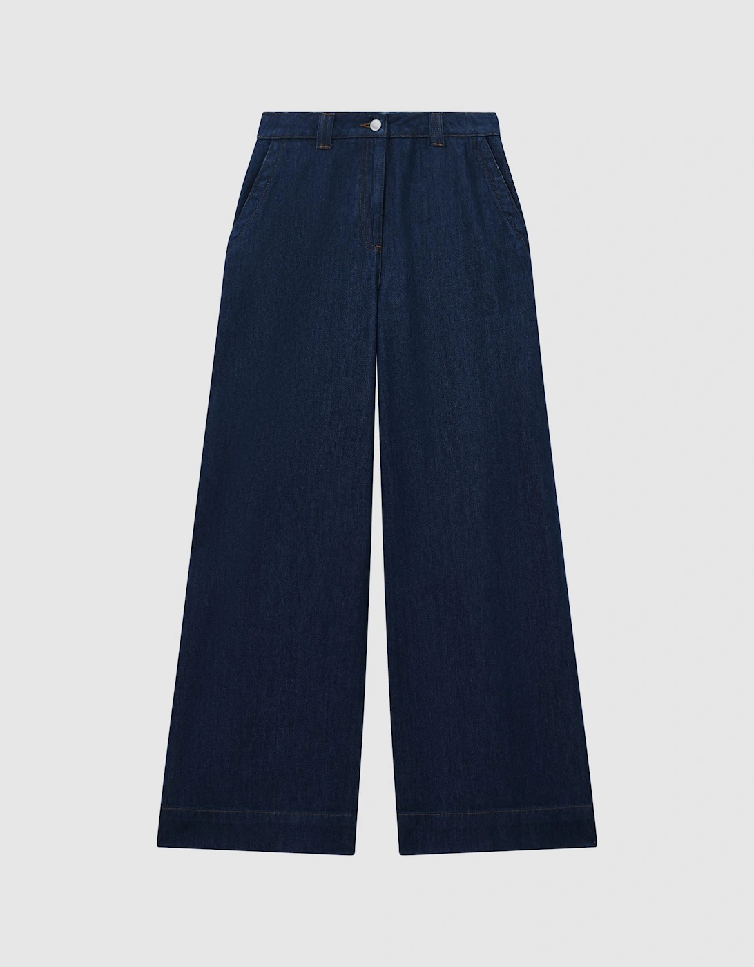 Wide Leg Contrast Stitch Jeans, 2 of 1