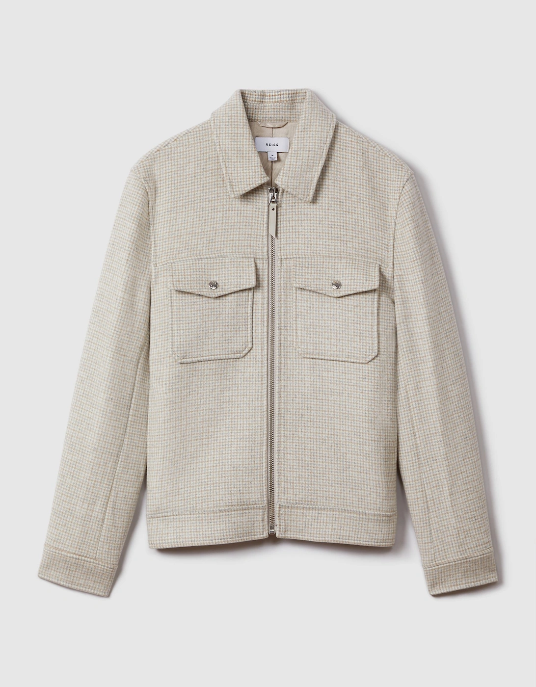 Brushed Wool Blend Zip-Through Jacket, 2 of 1