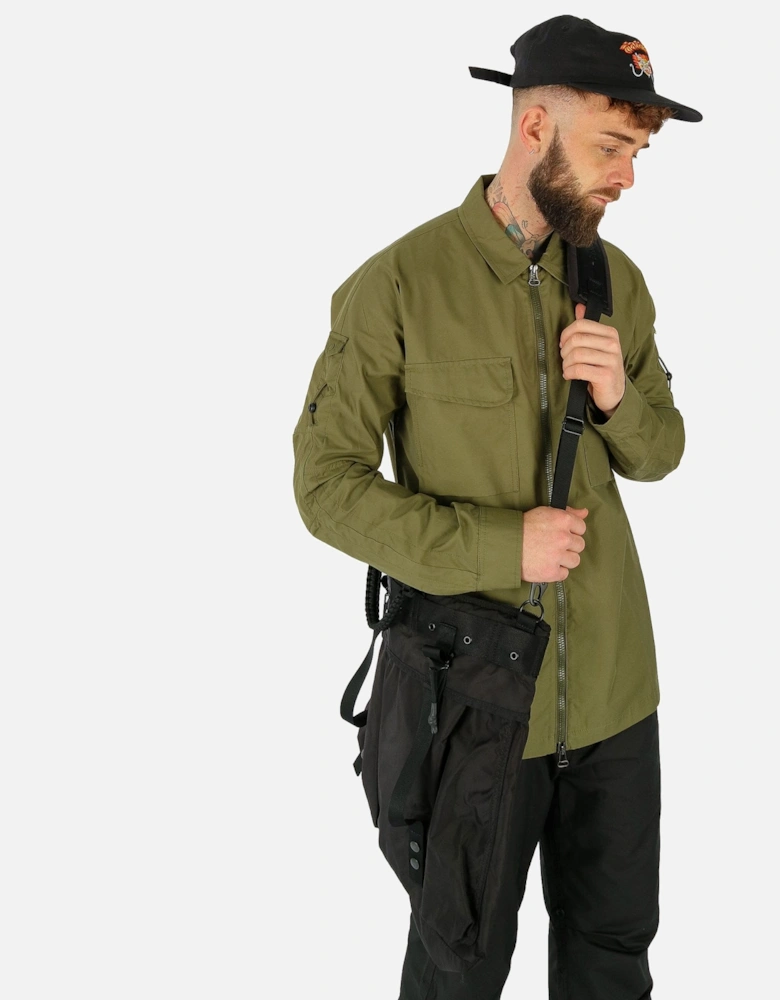 Snocord Jump Green Zip Overshirt Jacket