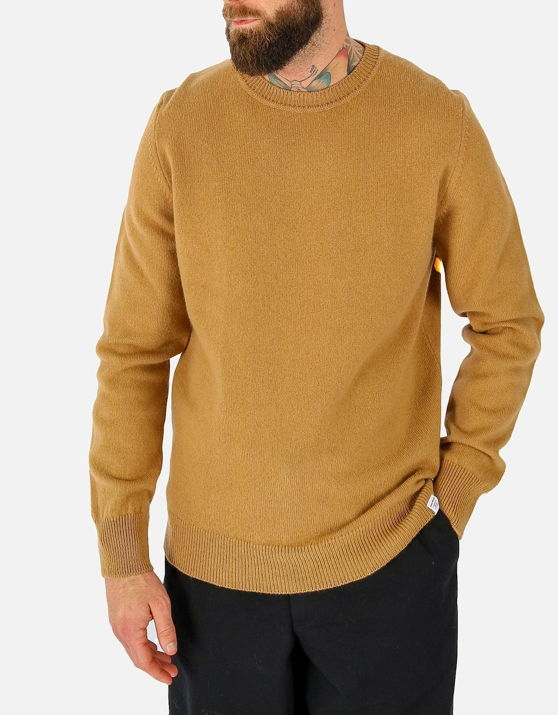 Sigfred Camel Crew Knitted Jumper, 5 of 4