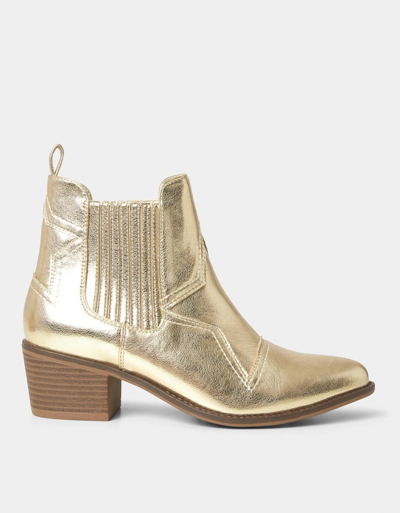 Night Star Western Boots - Gold