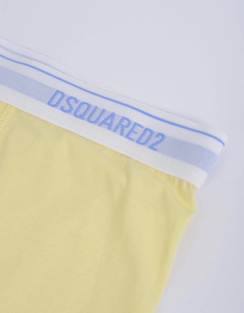 Contrast Waistband Boxers Yellow