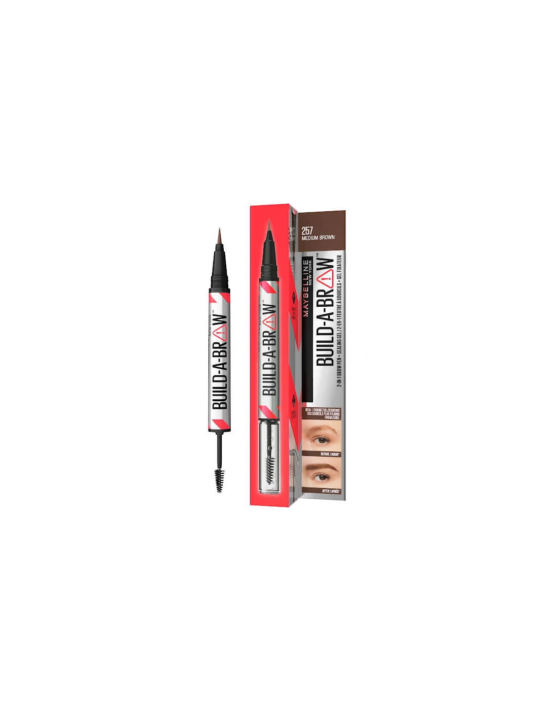 Build-A-Brow 2 Easy Steps Eye Brow Pencil and Gel - Medium Brown, 2 of 1