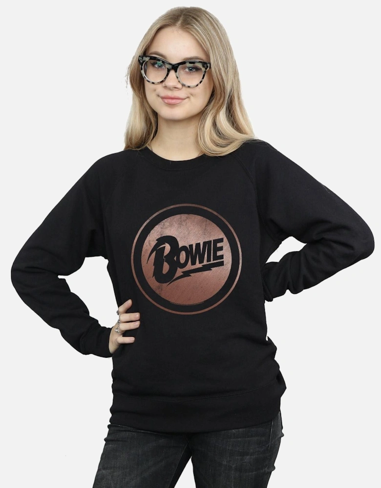 Womens/Ladies Rose Gold Circle Sweatshirt