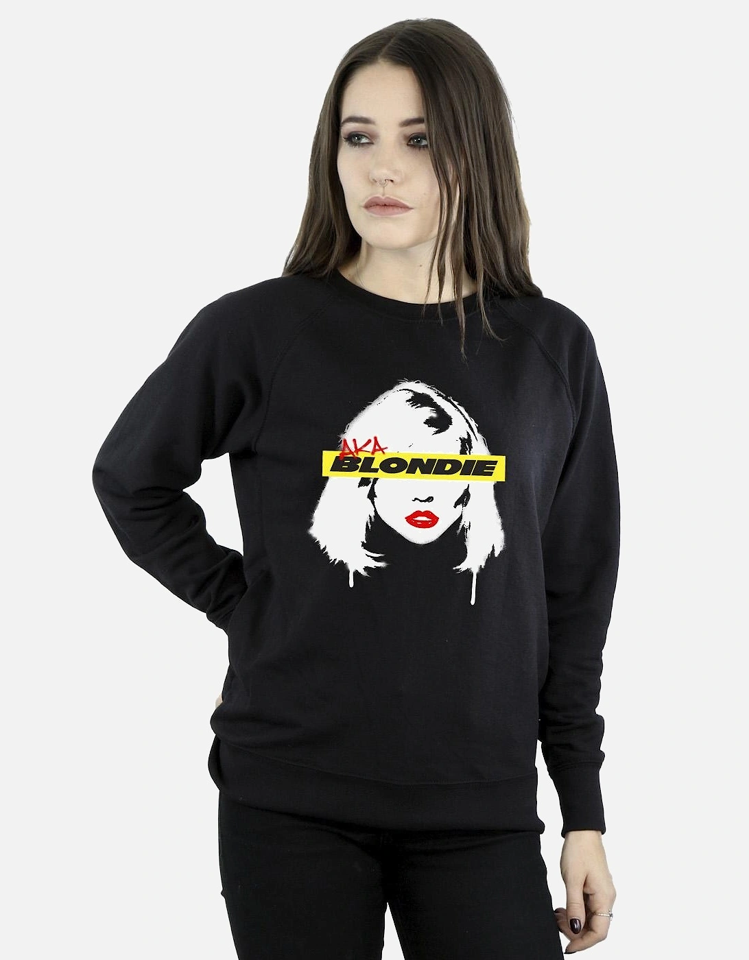 Womens/Ladies Face Graffiti Sweatshirt