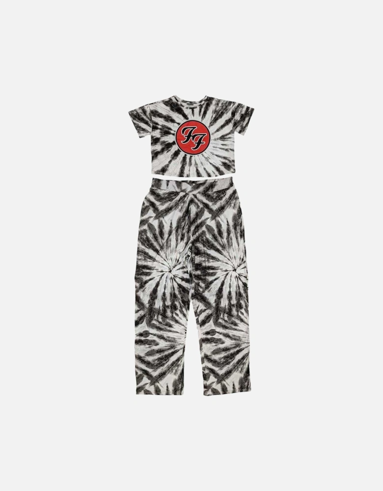 Womens/Ladies Tie Dye Logo Pyjama Set
