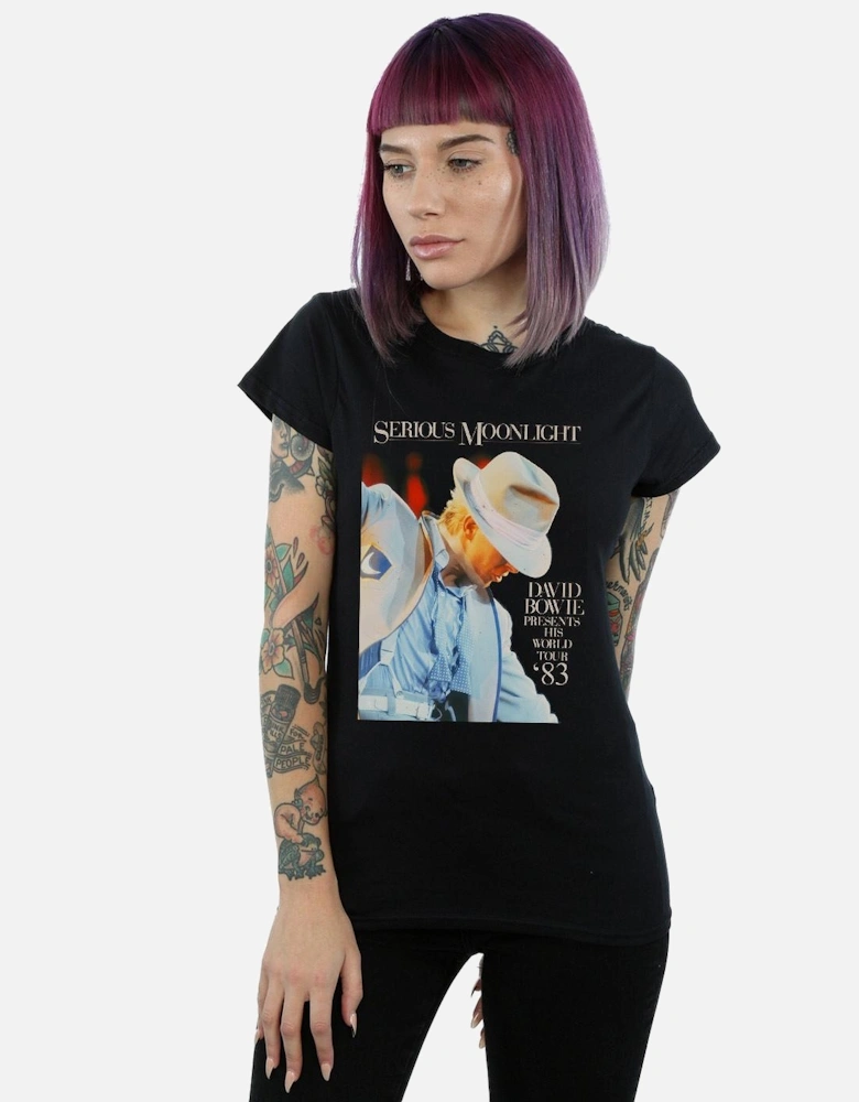 Womens/Ladies Serious Moonlight Cotton T-Shirt