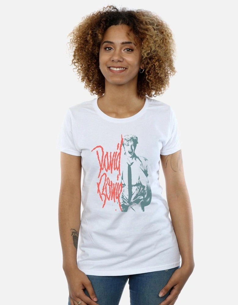 Womens/Ladies Mono Shout Cotton T-Shirt