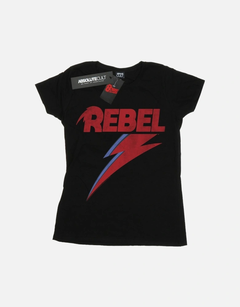 Womens/Ladies Distressed Rebel Cotton T-Shirt