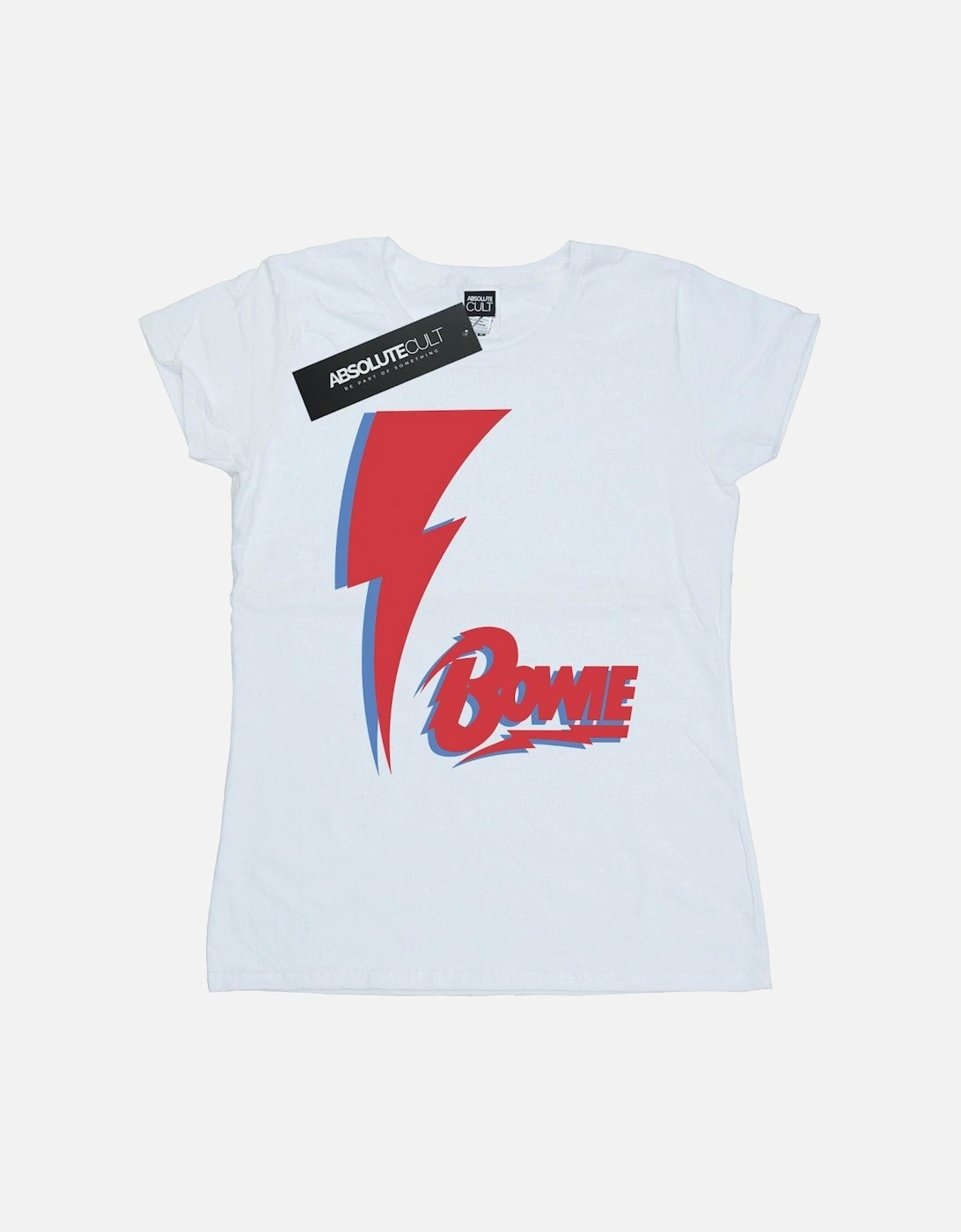 Womens/Ladies Red Bolt Cotton T-Shirt, 4 of 3