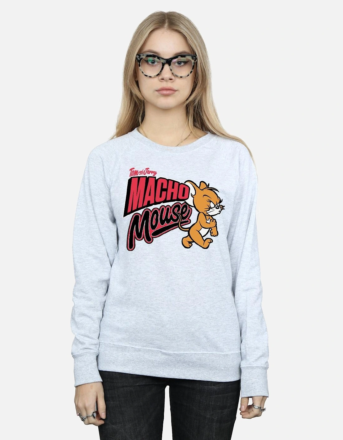 Tom And Jerry Womens/Ladies Macho Mouse Sweatshirt, 6 of 5