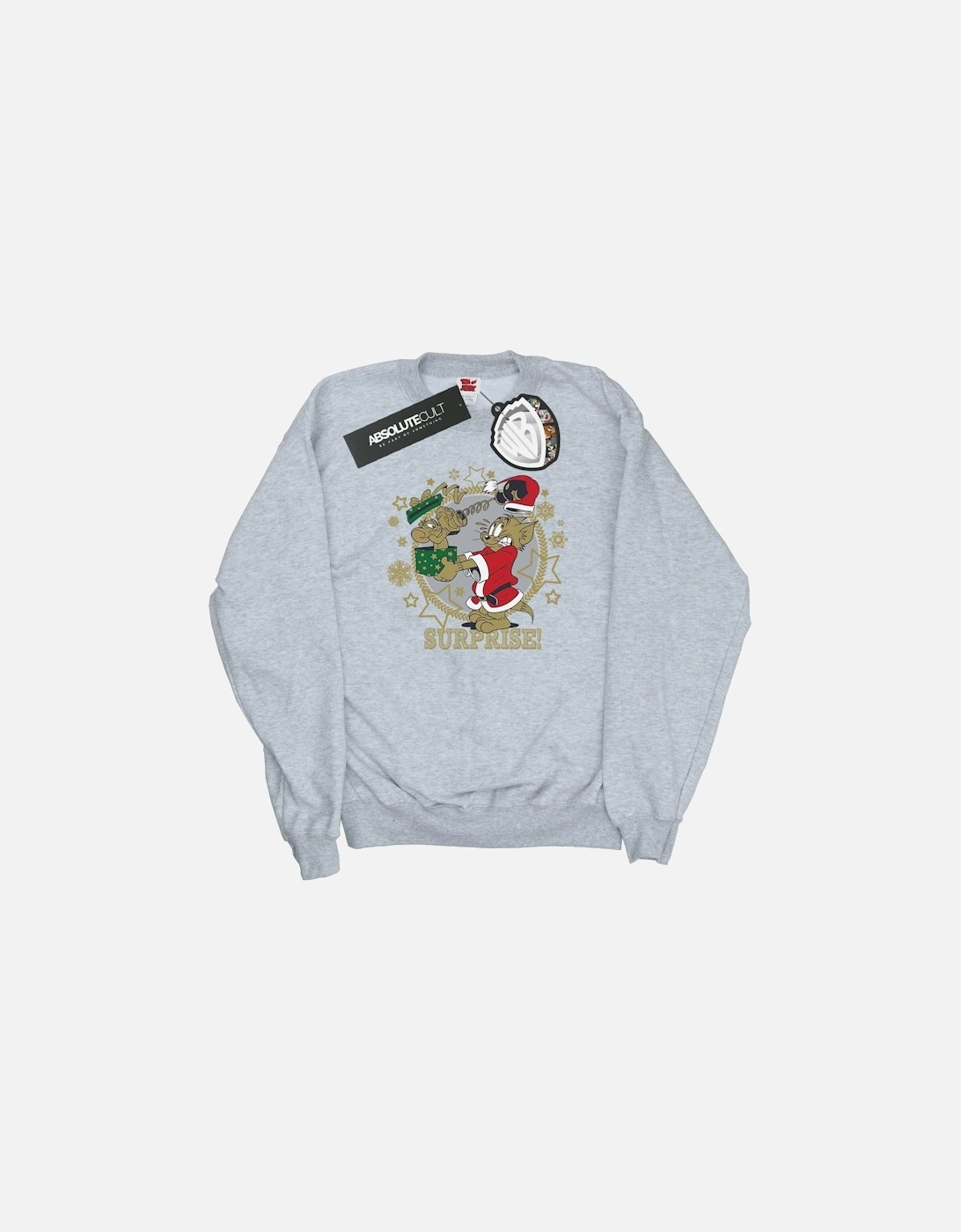 Tom And Jerry Womens/Ladies Christmas Surprise Sweatshirt, 6 of 5