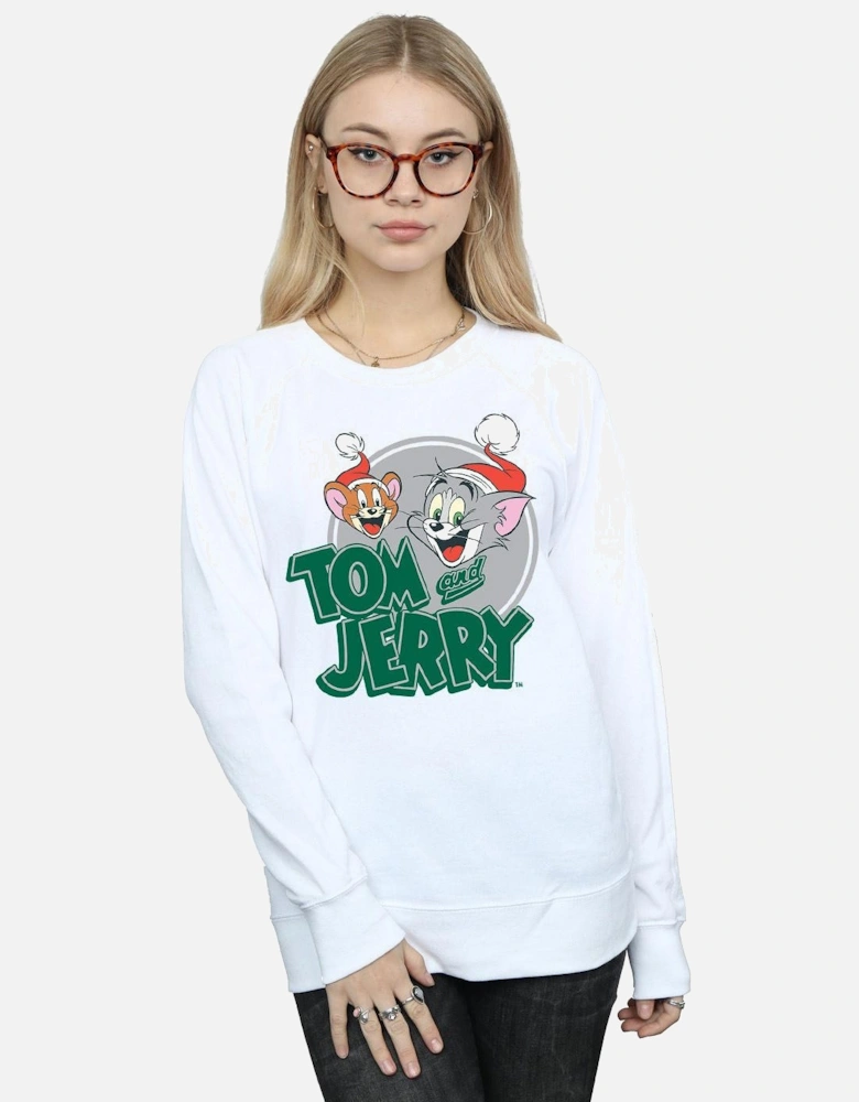 Tom And Jerry Womens/Ladies Christmas Greetings Sweatshirt