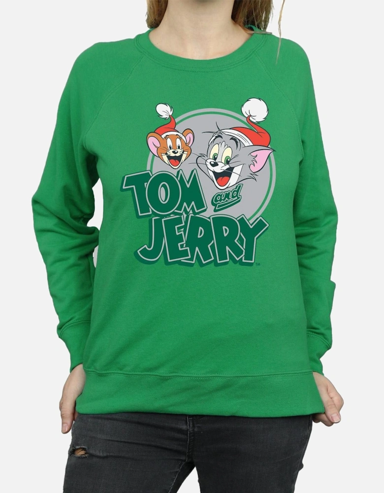 Tom And Jerry Womens/Ladies Christmas Greetings Sweatshirt