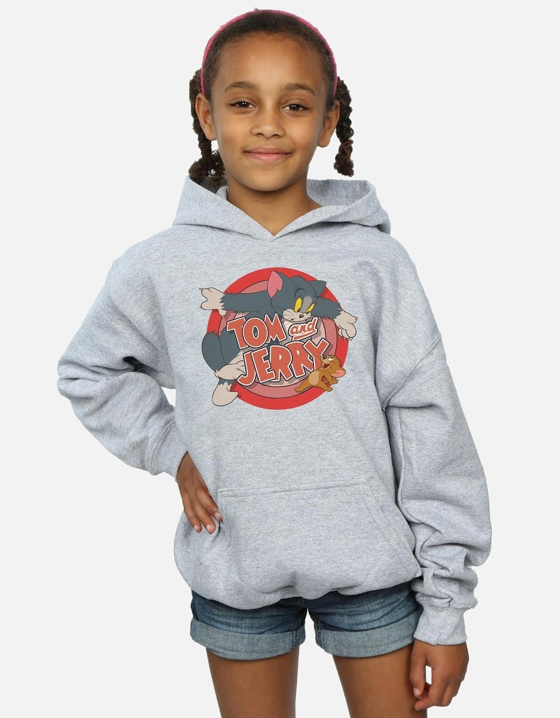 Tom And Jerry Girls Classic Catch Hoodie