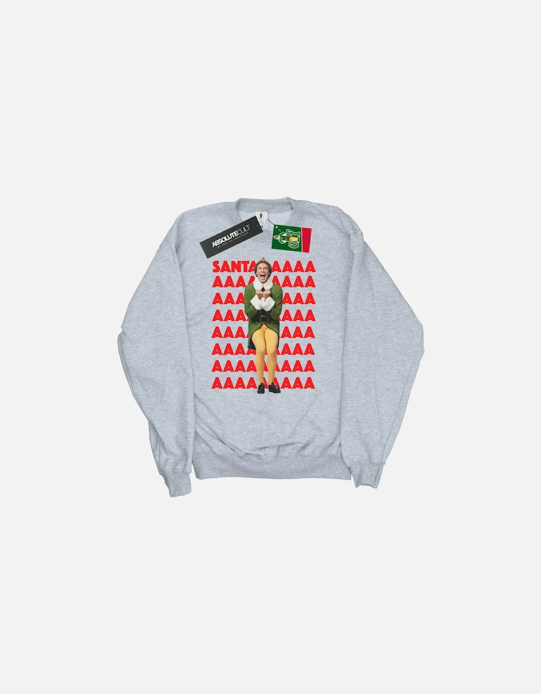 Girls Buddy Santa Scream Sweatshirt, 6 of 5