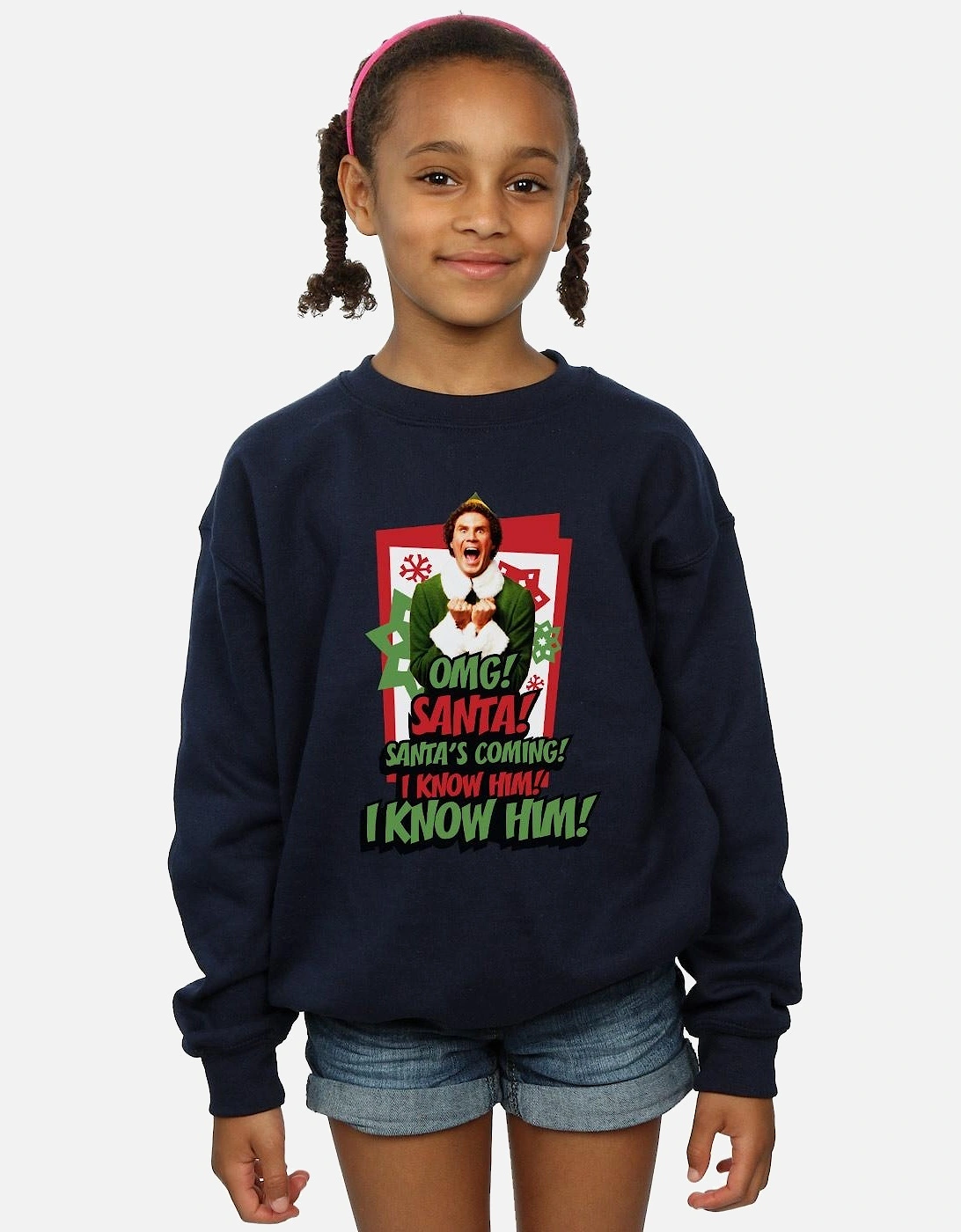 Girls OMG Santa Sweatshirt