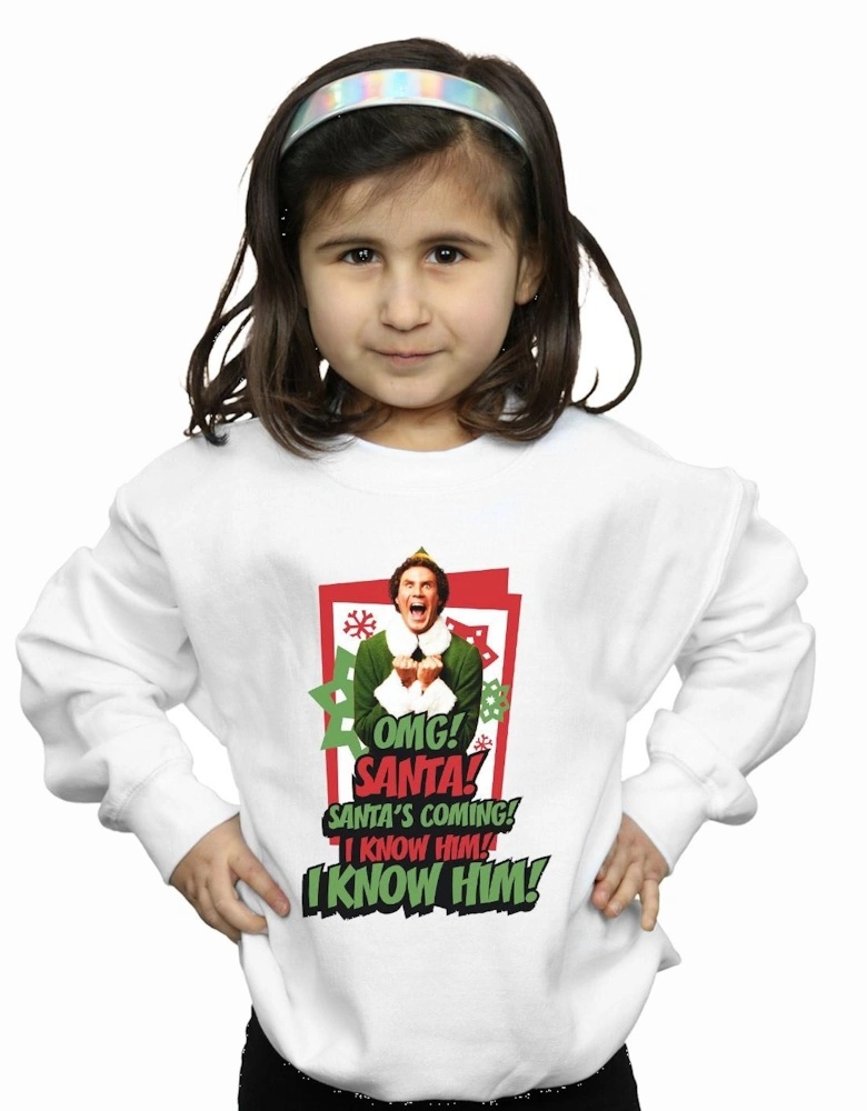 Girls OMG Santa Sweatshirt