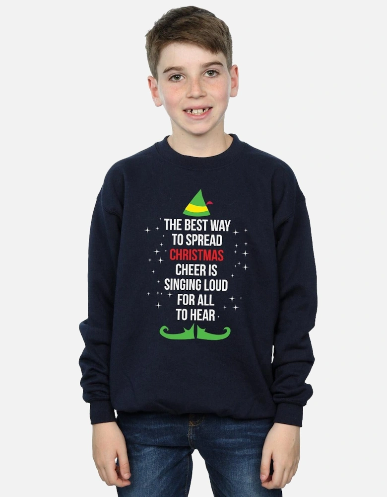 Boys Christmas Cheer Text Sweatshirt