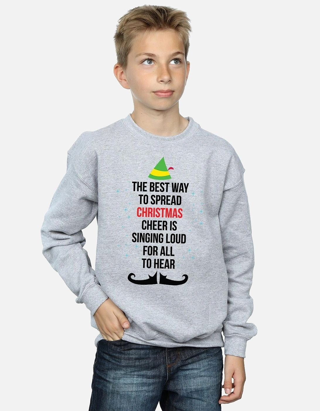 Boys Christmas Cheer Text Sweatshirt