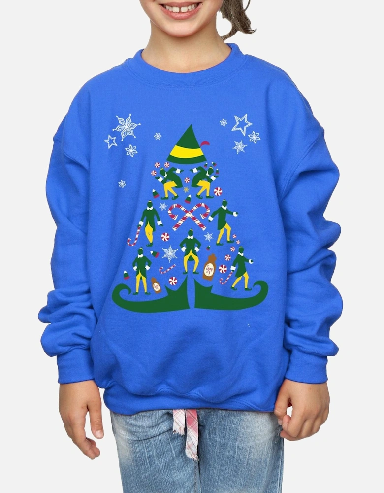 Girls Christmas Tree Sweatshirt