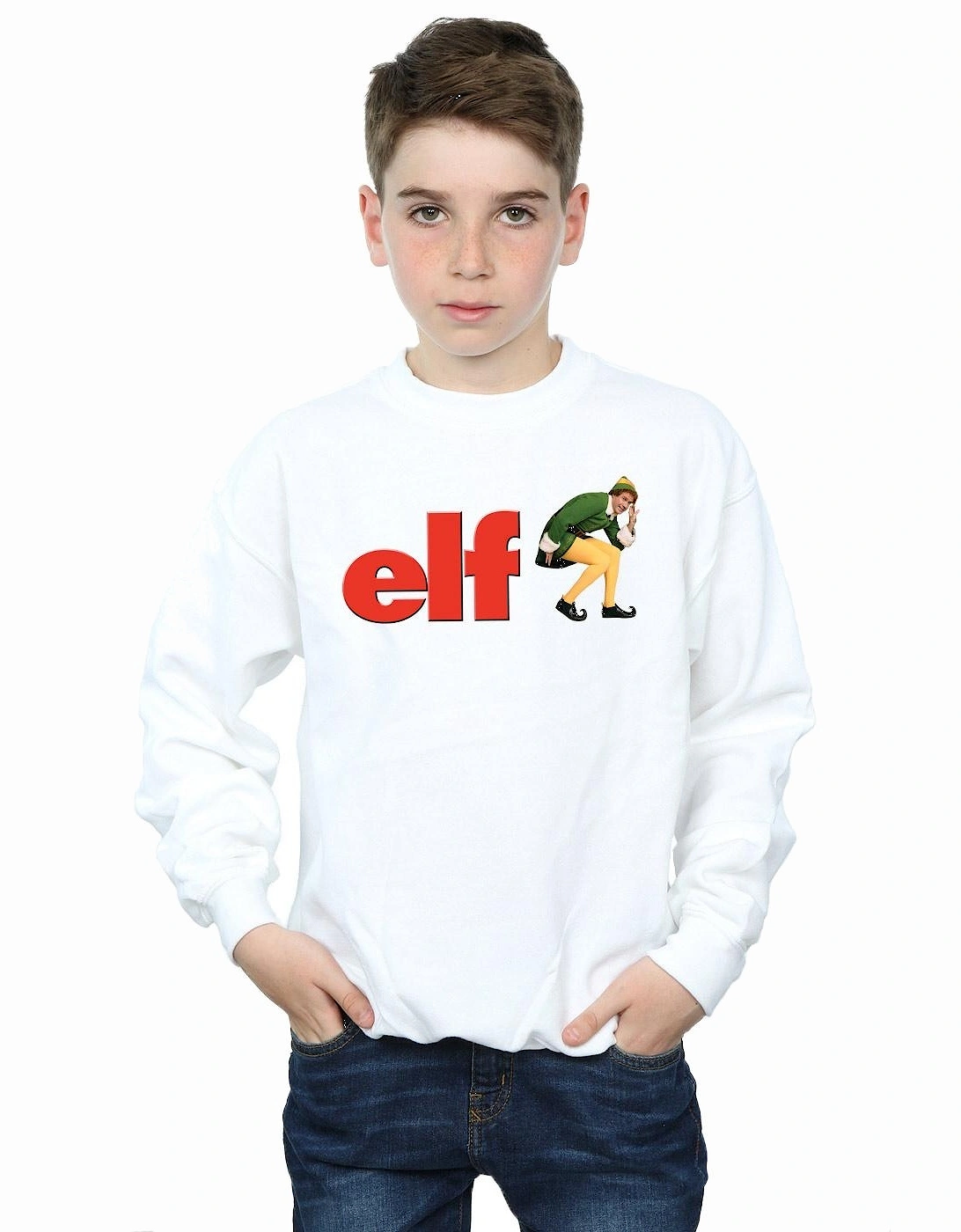 Boys Crouching Logo Sweatshirt