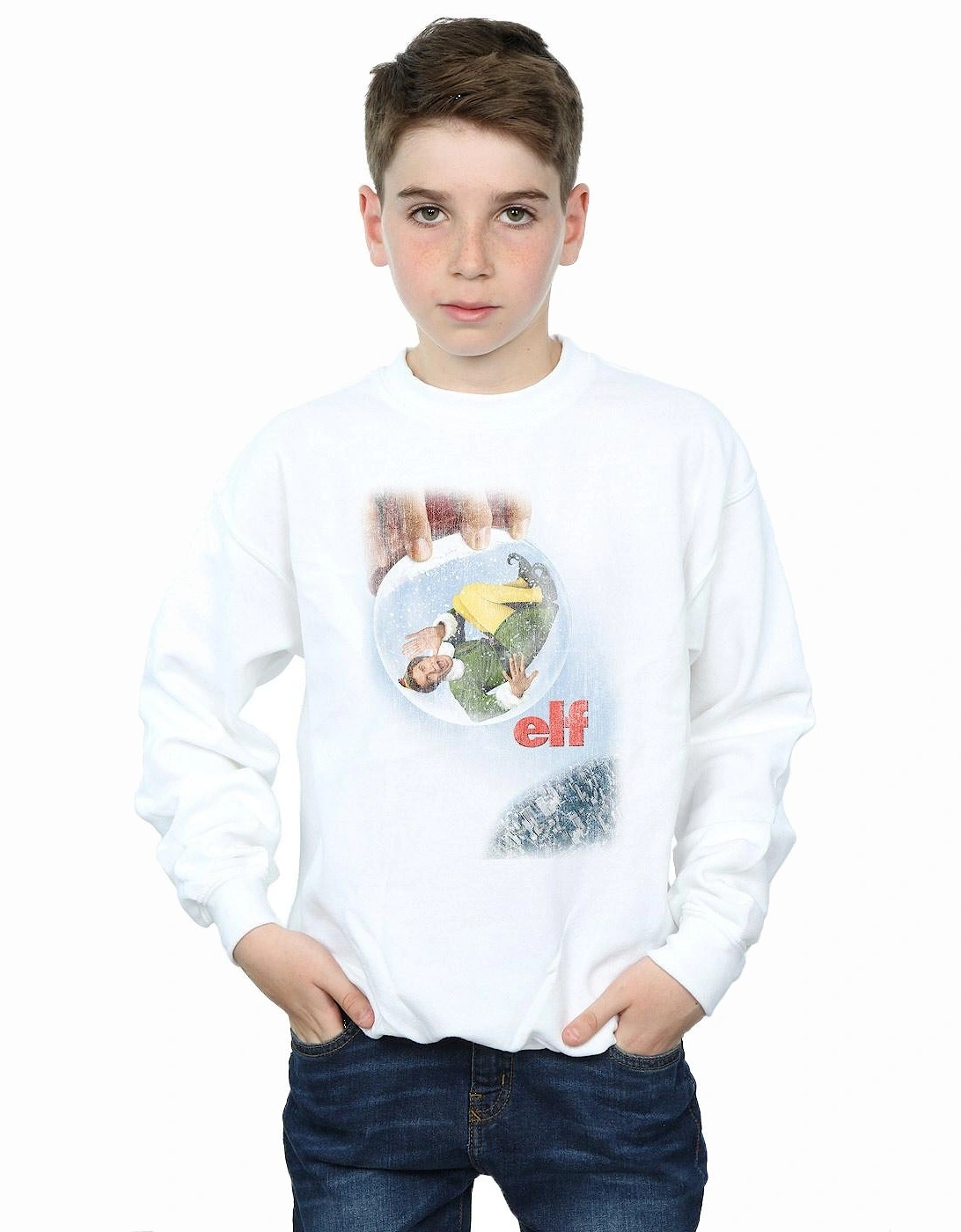 Boys Distressed Poster Sweatshirt