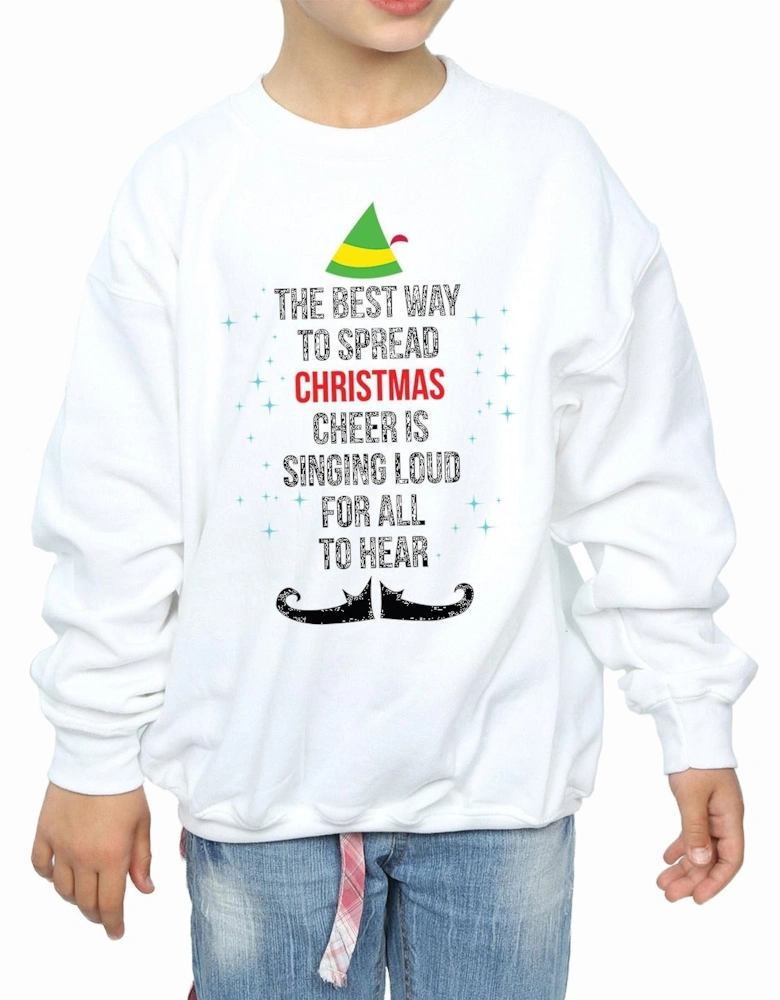 Girls Christmas Cheer Text Sweatshirt