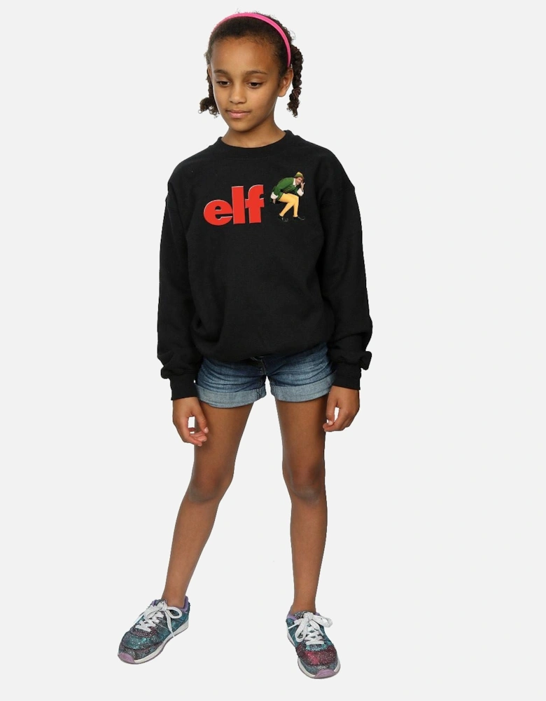 Girls Crouching Logo Sweatshirt