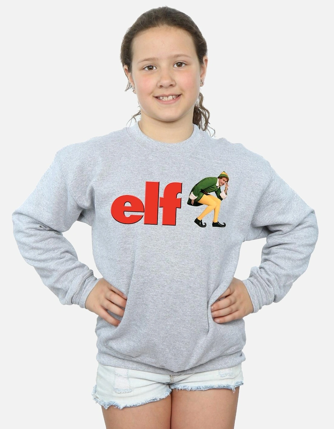 Girls Crouching Logo Sweatshirt