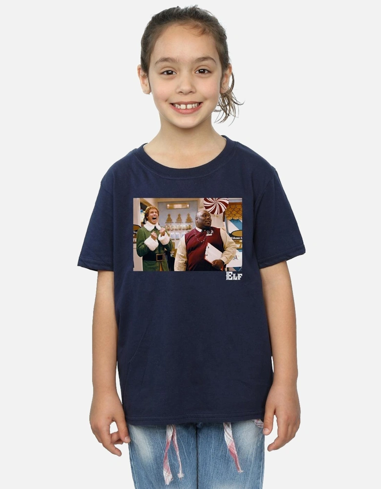 Girls Christmas Store Cheer Cotton T-Shirt