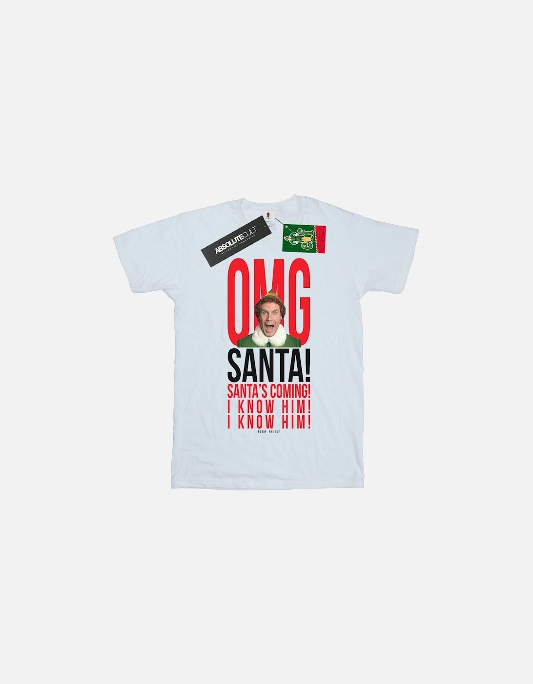 Girls OMG Santa I Know Him Cotton T-Shirt, 4 of 3