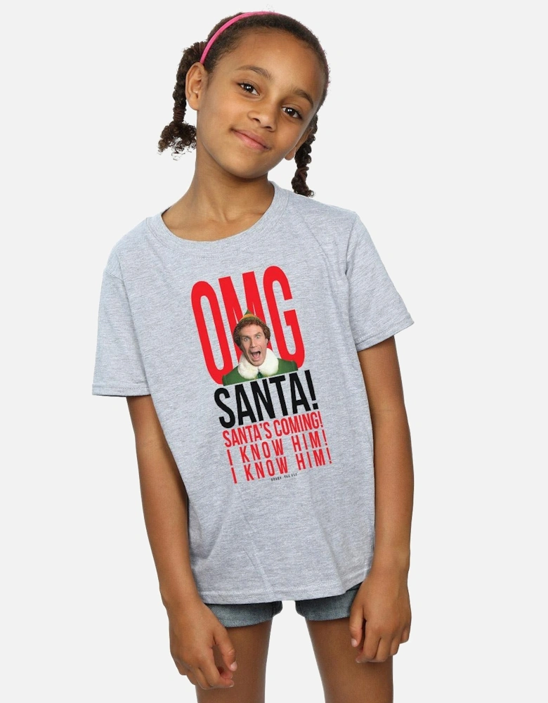 Girls OMG Santa I Know Him Cotton T-Shirt