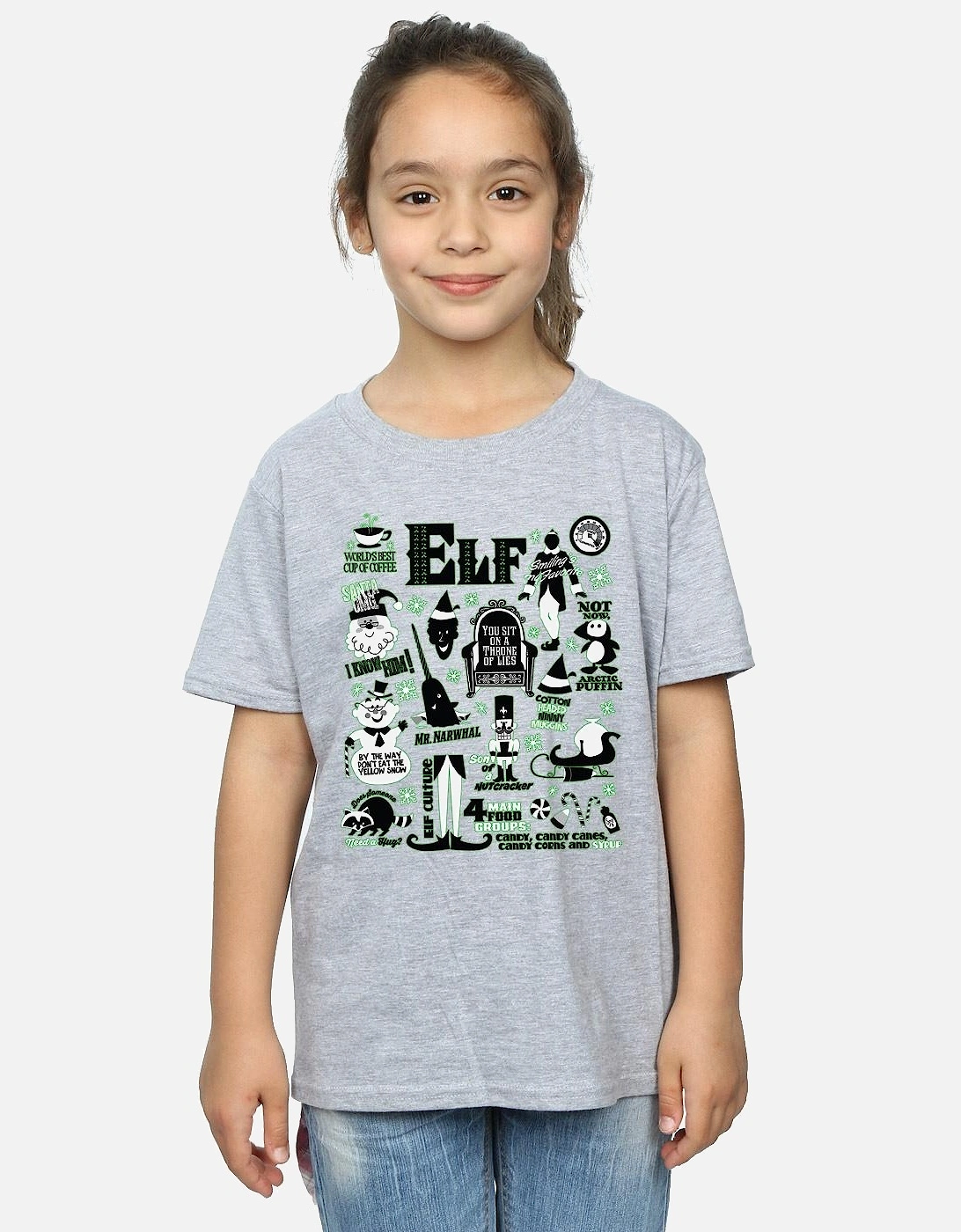 Girls Infographic Poster Cotton T-Shirt