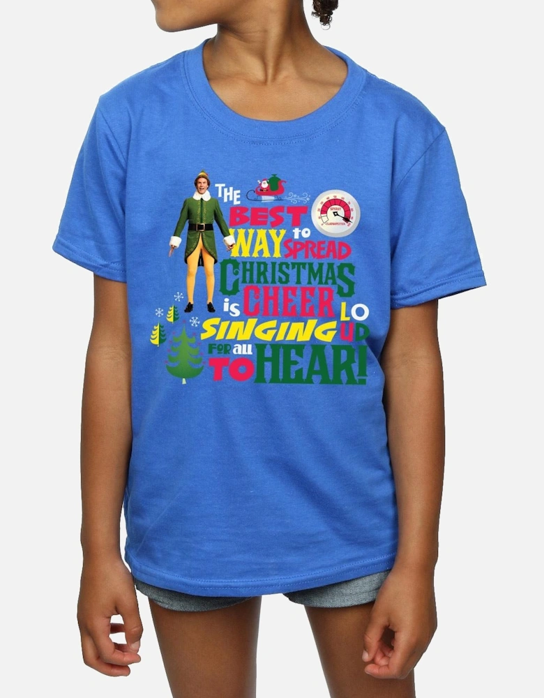 Girls Christmas Cheer Cotton T-Shirt