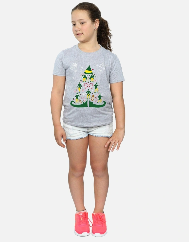Girls Christmas Tree Cotton T-Shirt