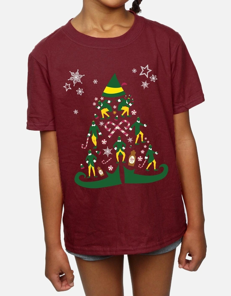Girls Christmas Tree Cotton T-Shirt
