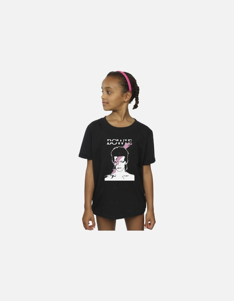 Girls Pink Flash Cotton T-Shirt
