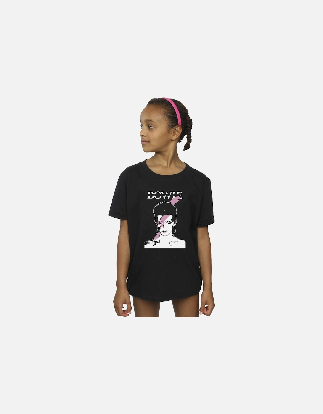 Girls Pink Flash Cotton T-Shirt