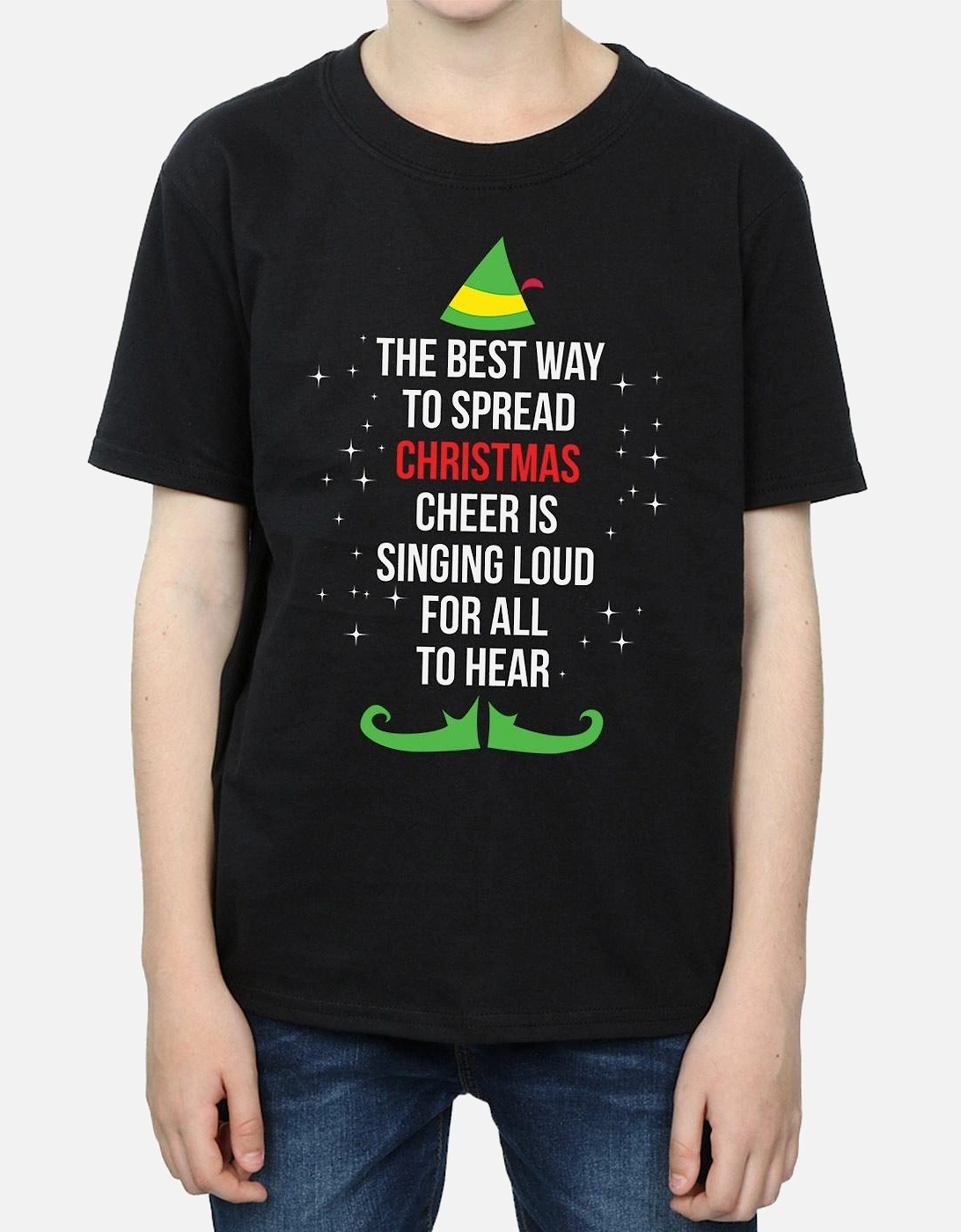 Boys Christmas Cheer Text T-Shirt