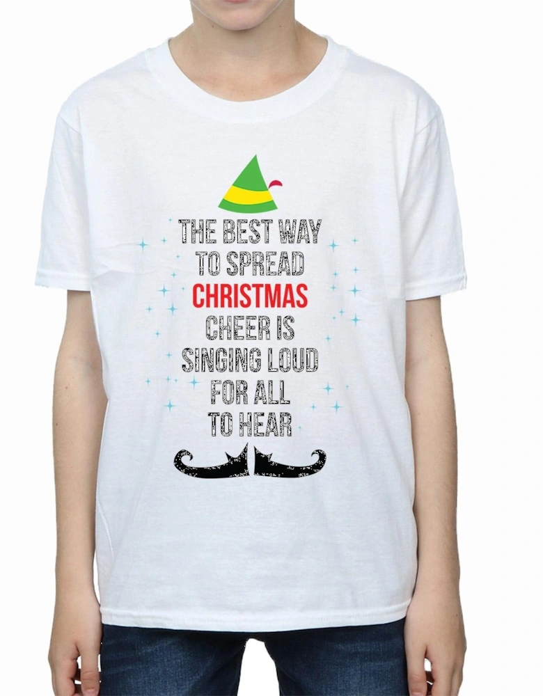 Boys Christmas Cheer Text T-Shirt