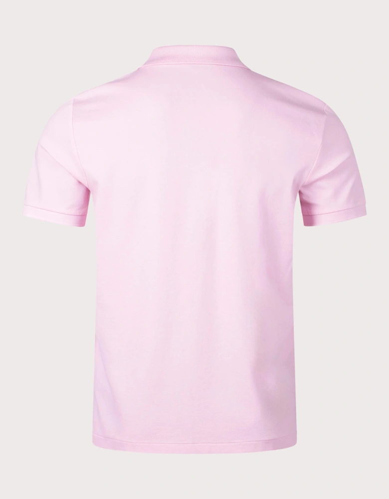 Custom Slim Fit Stretch Mesh Polo Shirt