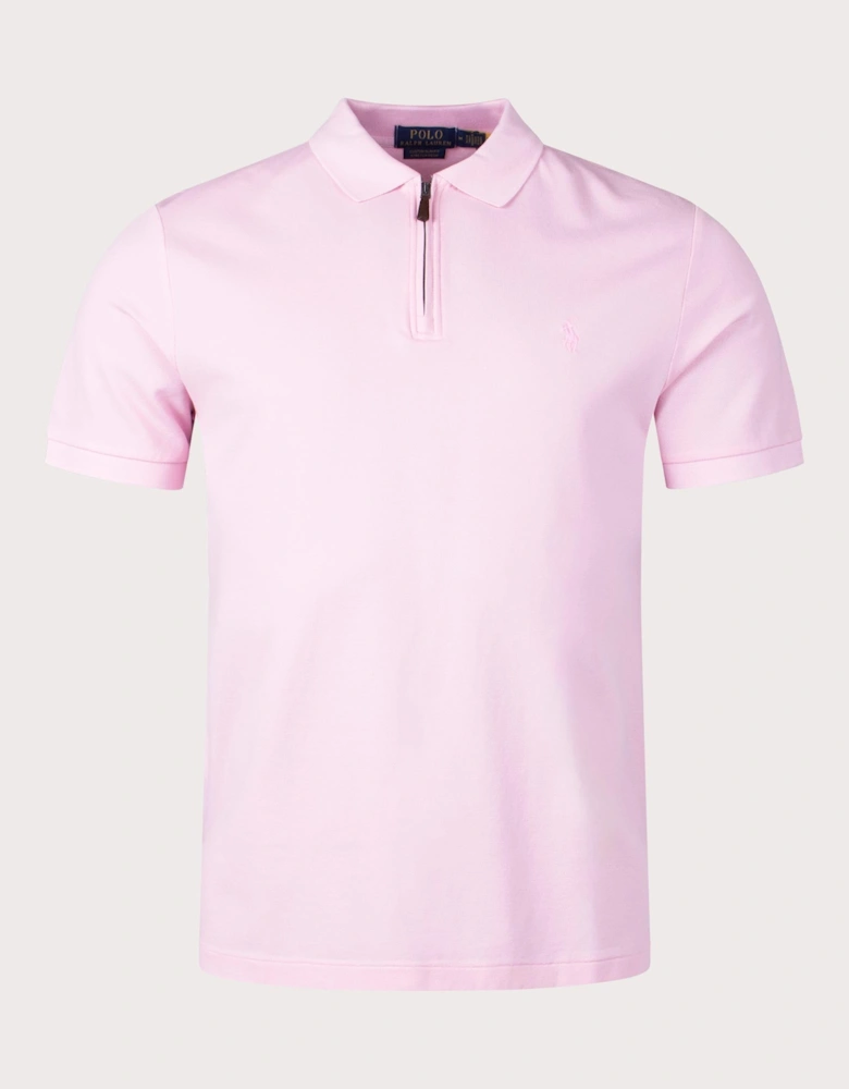 Custom Slim Fit Stretch Mesh Polo Shirt