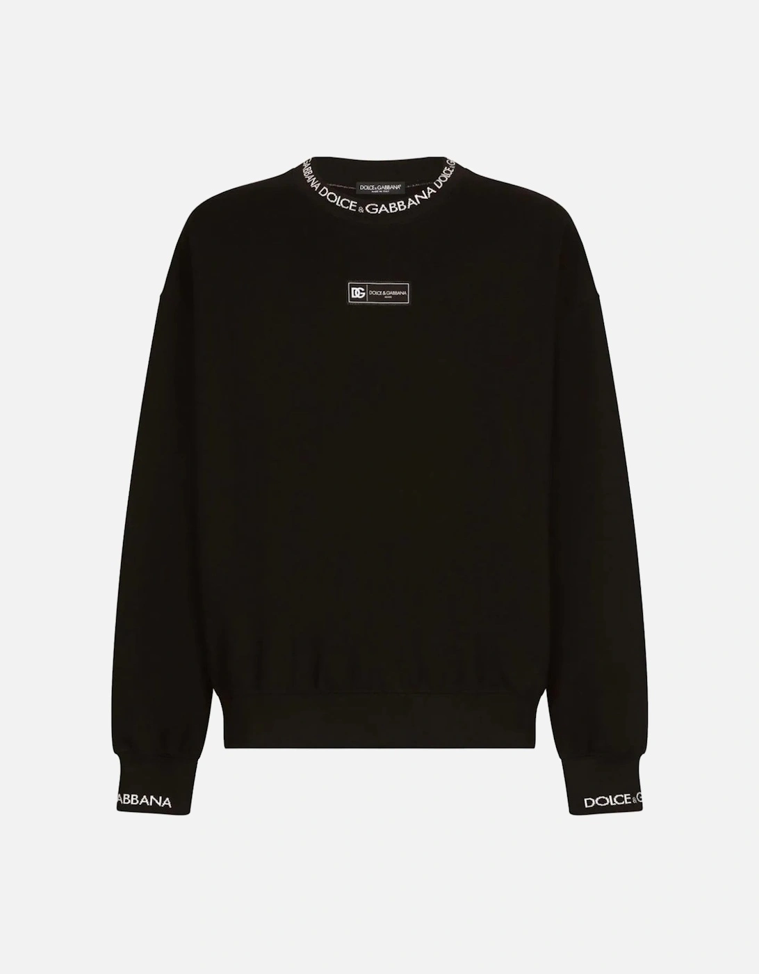 Over Fit Neck Logo Sweatshirt Black, 6 of 5