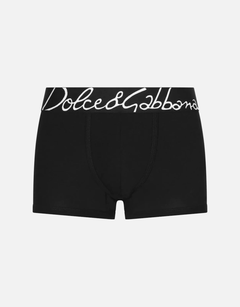 Oversize Logo Waistband Boxers Black