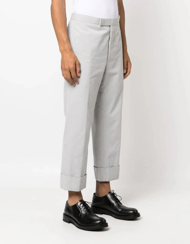 Drop Crotch Backstrap Trousers Grey