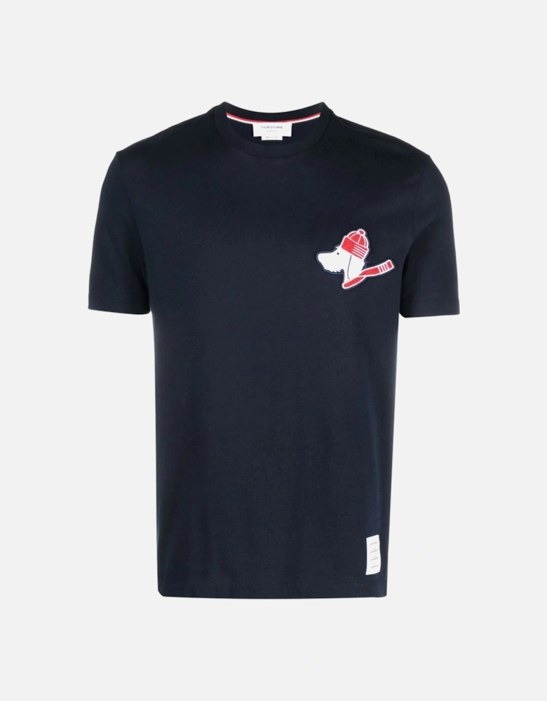 Chenille Embroidery Hector Tee Navy