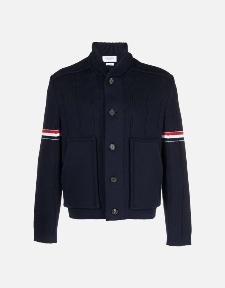 Double Face Shawl Collar Jacket Navy