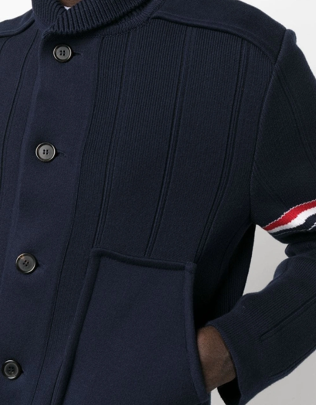 Double Face Shawl Collar Jacket Navy